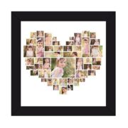 Heart Shaped Photo Collage Frame - 47 Photos