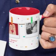 Coffee mug with print for love - Red mug