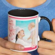 Coffee Mug with Print - Happy Birthday Mother, Love You Lots - Black mug