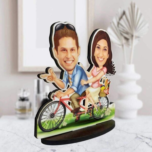 Lovely-Couple-In-A-Bicycle-Personalized-Caricature-Gifts-2-1