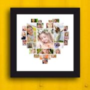 Heart Shaped Photo Collage Frame - 24