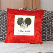 Customized pillows - Red - With Couple Name