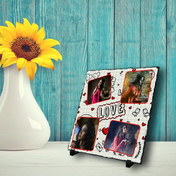 Personalized Stone Plaques: 4-Photo Love Gifts