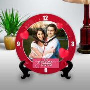 - personalizedgift.in You and me forever personalized table clock round