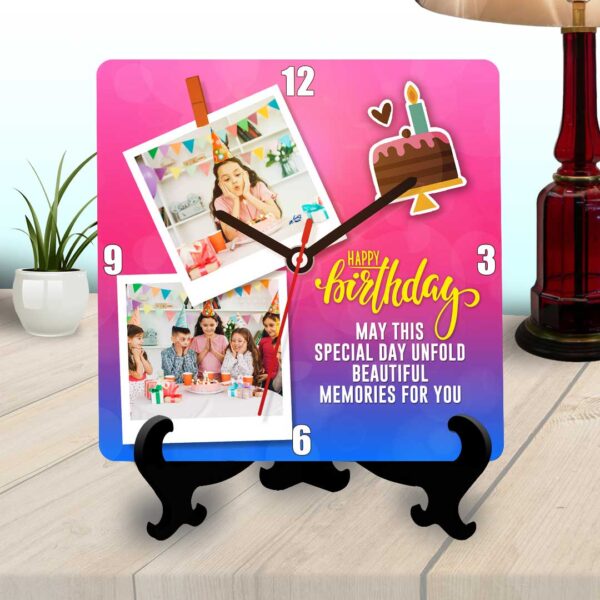 Happy birthday squre clock for the birthday