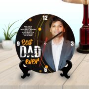 Best dad ever personalized table clock round