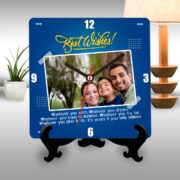 - personalizedgift.in Best wishes personalized table clock square