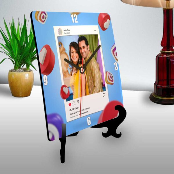 instagram themed personalized table clock square-1