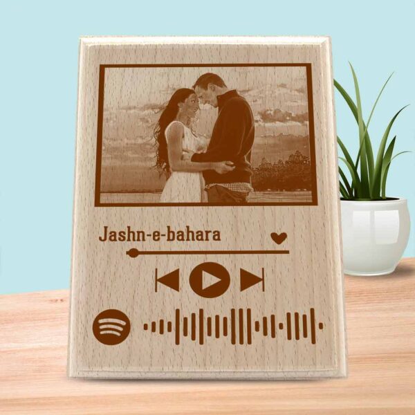Spotify Wooden plaques with a photo