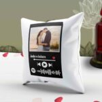 Customized spotify pillow black themed with your image