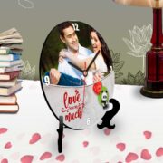 9-Love you so much personalized table clock round 1