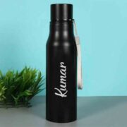 Custom Water Bottle with Name or Logo Black Color 500ml