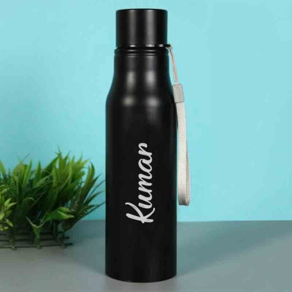 Custom Water Bottle with Name or Logo Black Color 500ml