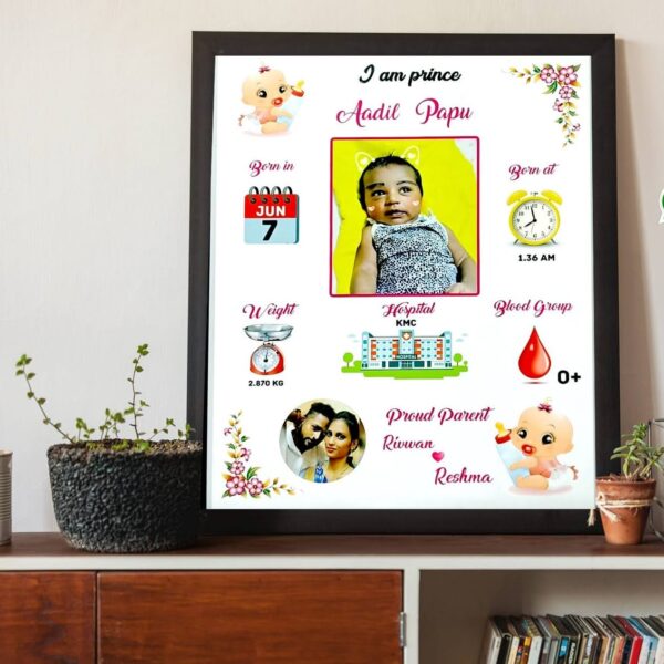 Customized Baby Birth Frame for Newborns - A Unique Gift