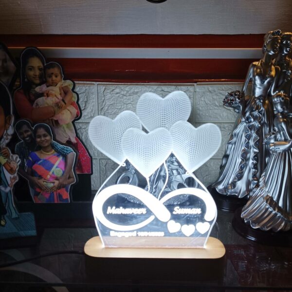 LED lamp with couple name