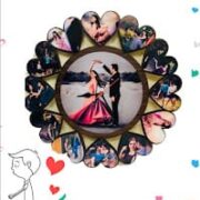 custom heart shape wall clock