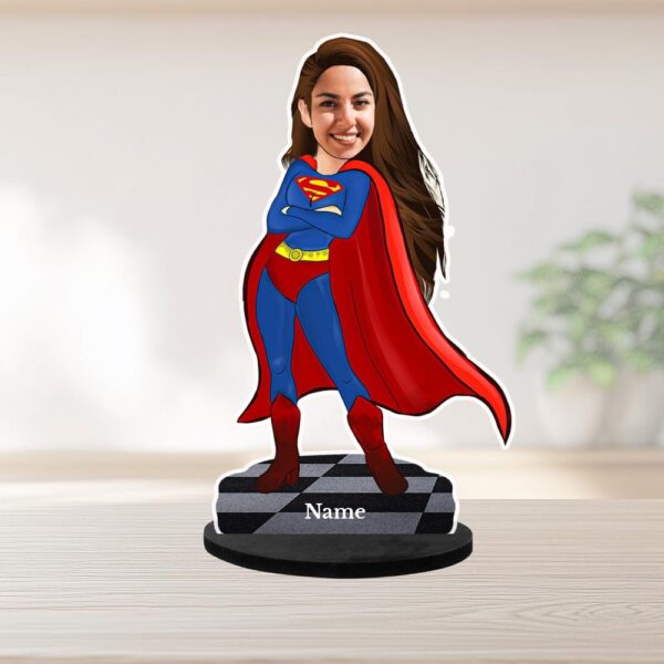 Super Woman Caricature - Personalized Caricature Gift for Girl
