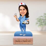 Customized-Nurse-Caricature-with-wooden-stand