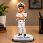 Personalized Future Navy Captain Caricature Standee