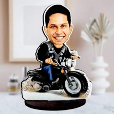 Guy in a harley bike – personalized caricature gifts